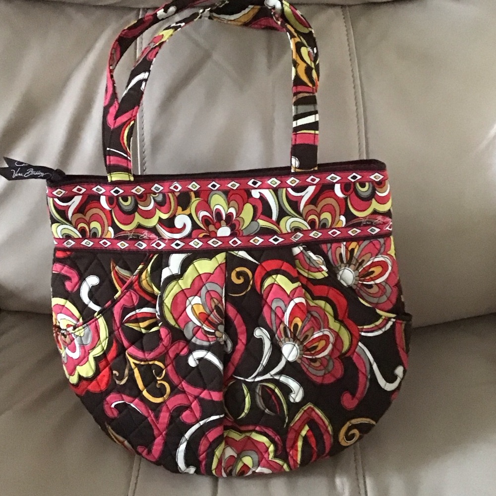 Vera Bradley Pink and Yellow Floral Shoulder Bag NWOT